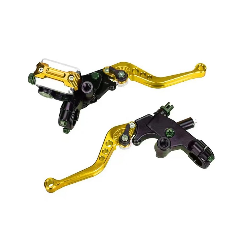 Nhgfdfs Yellow Motorcycle Clutch Brake Lever 22Mm Brake Clutch Pump Master Cylinder Handles Motorcycle Levers Handlebar Hydraulic Accessories