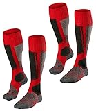FALKE Damen SK1 Skisocken Skistrümpfe Comfort Skiing 16507 2 Paar, Farbe:Rot;Strumpf-/Sockengröße:41-42;Artikel:16507-8000 lipstick