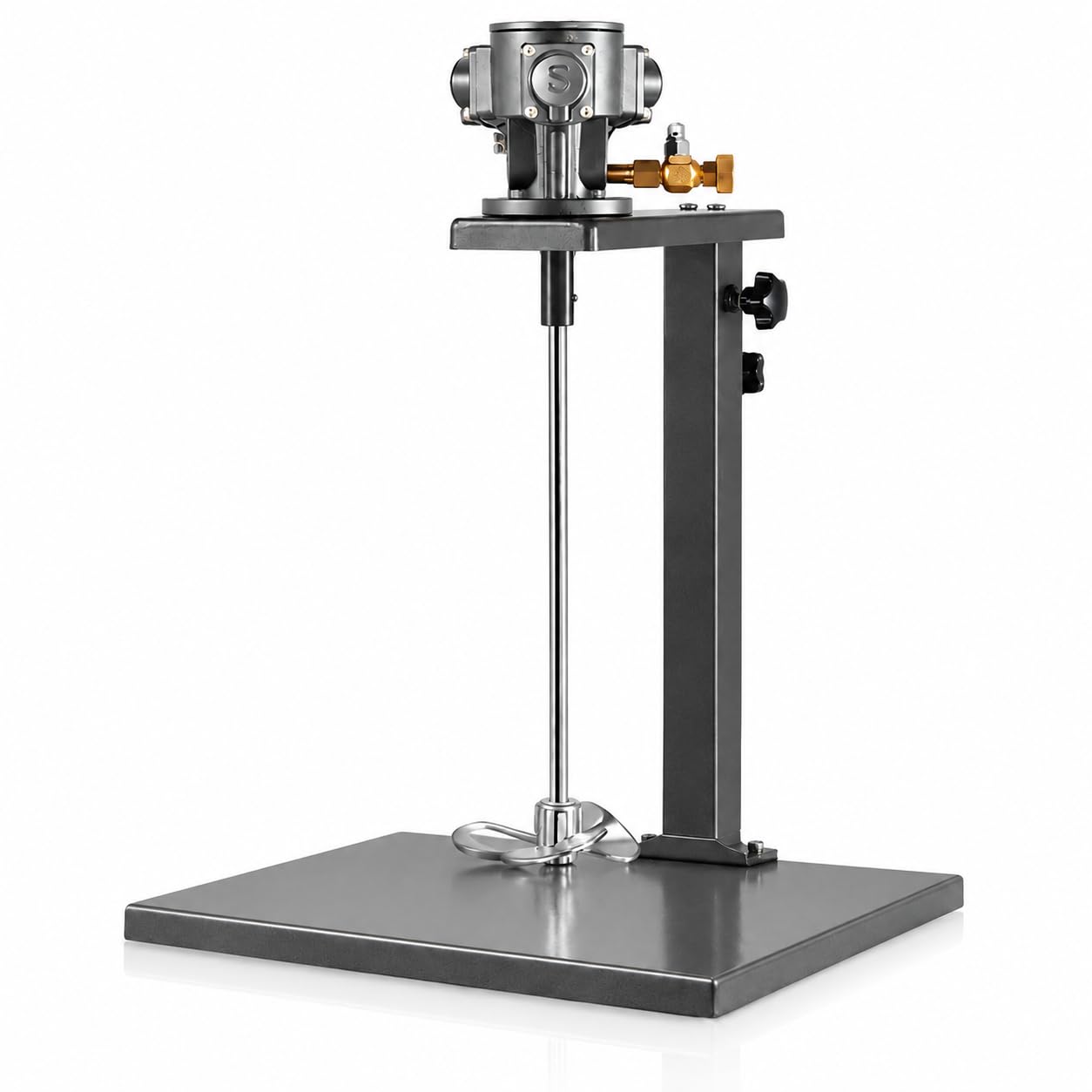 Mezclador de pintura neumático con soporte de elevación manual, agitador de aire de 5 galones, 1/8 caballos de fuerza 2600 RPM para revestimientos y líquidos