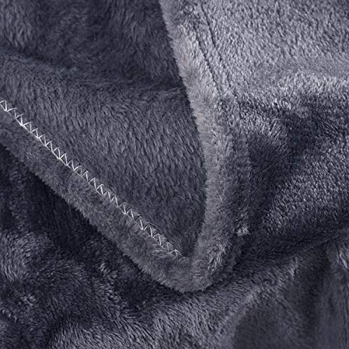 STGAO Kuscheldecke Flauschig Decke Fleecedecke 60 x 120 cm Kuscheldecke Extra,Baumwollmix Weich Warm Sofaüberwurf Decke Unterstützen Sie Die Anpassung für Bett Und Couch, Dunkelgrau
