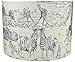 Price comparison product image Jungle Animals Lampshade for Ceiling Light Shade Watering Hole Cream Metallic Elephant Safari Zebra Giraffe Kids Bedroom Nursery Accessories (12")