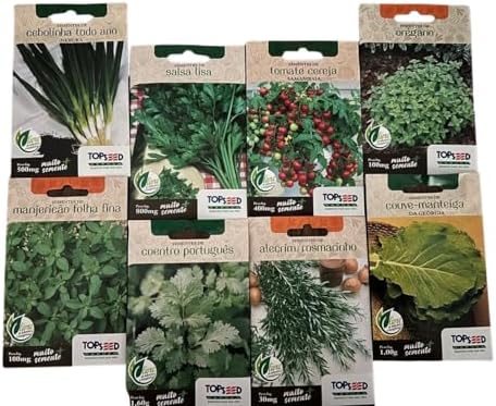 Kit Sementes- Primeira Horta Fácil -cebolinha, Salsa, Outros