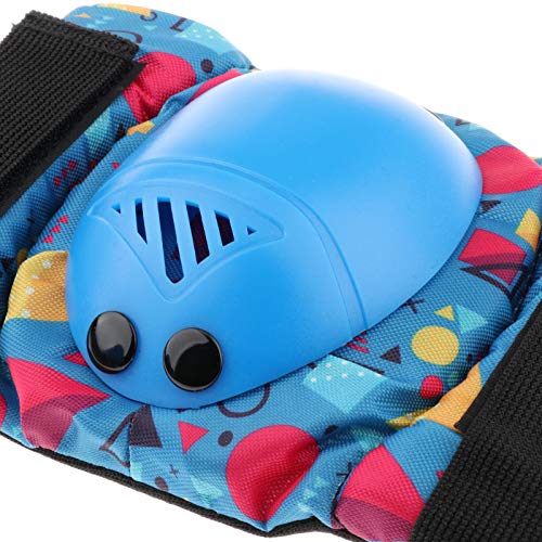 Almencla Patinagem de Skate Joelho Cotovelo Protetor de Pulso - Blue M