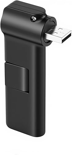 HUB USB 2.0, [90°/180° grados giratorio] Mini USB 2.0 Hub 4 puertos USB Hub para portátil, unidades flash USB, disco duro móvil, portátil, PC, negro