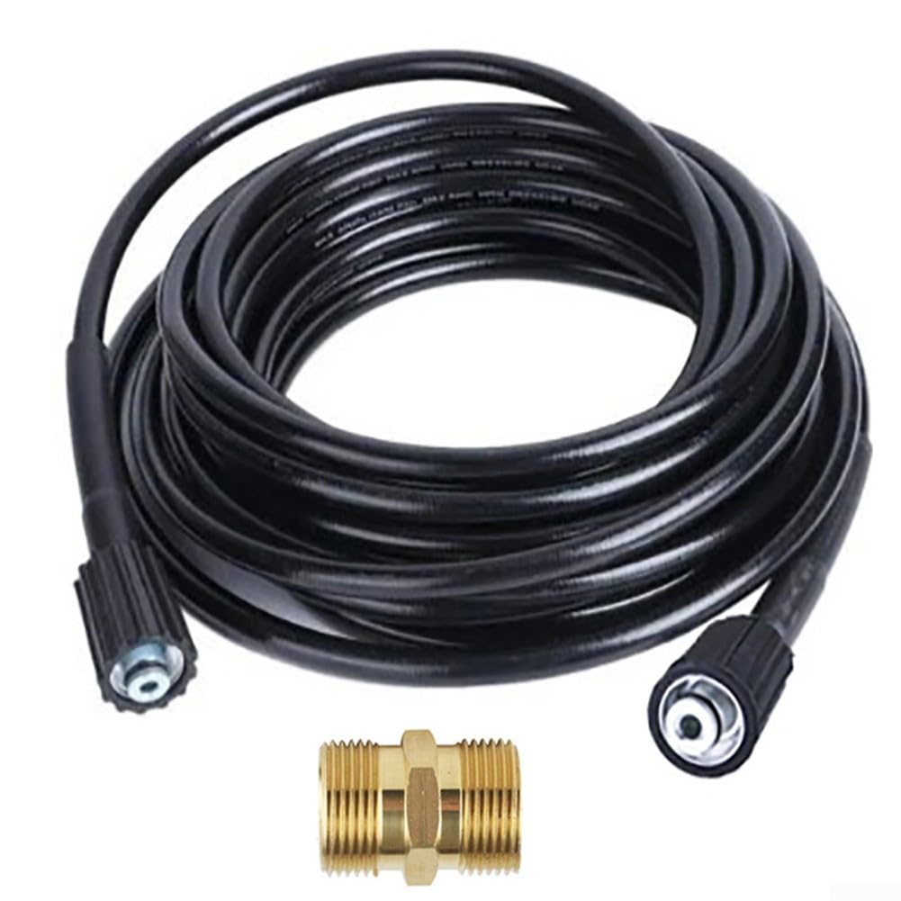 Tubo di prolunga per idropulitrice Karcher, 10/15 m M22-14, connettore in rame, tubo ad alta pressione per la pulizia dell'acqua della macchina (15 m)