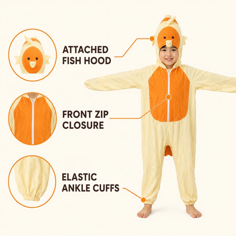 Image of Animal Costume for Kids | Plush Fancy Dress Costume for Boys & Girls |School Fancy Dress, Annual Day, Jungle Theme, Role Play, Halloween & Birthday Party