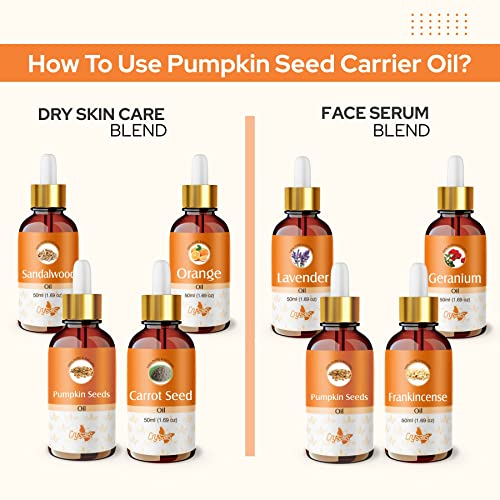 Image of Crysalis Pumpkin Seed (Cucurbita) Oil |100% Pure & Natural Undiluted Essential Oil Organic Standard| Boost Hair Care For Eyelashes, Eyebrows & Hair. |Aromatherapy Oil| 100Ml With Dropper