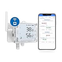 Vista 10 de UbiBot GS1-A Termómetro inteligente con WiFi, higrómetro, registrador de datos de temperatura y humedad IP65, compartición de dispositivos, informes