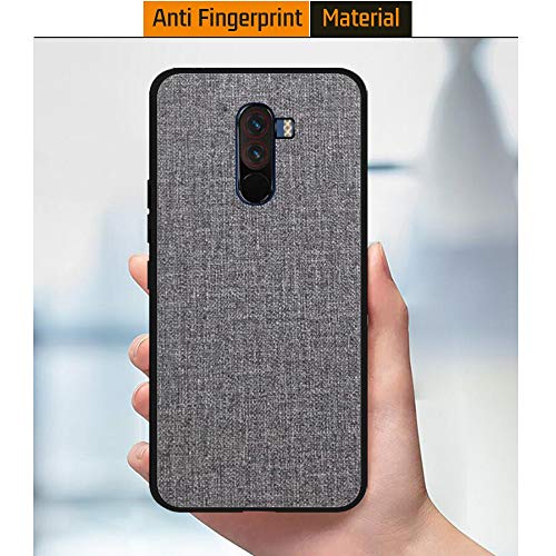 Image of Firecrown Hard Rubber Back Cover Case for Poco F1, Grey