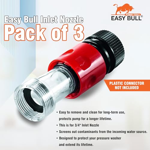 Image of EasyBull Inlet Nozzle Pack of 3 Suitable for Starq Jpt Resqtech Bosch Karcher Pressure washers