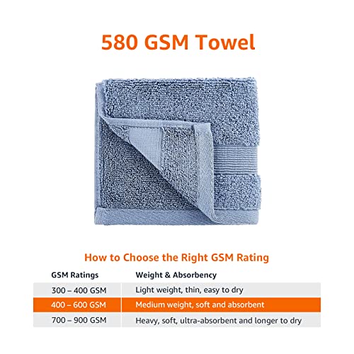 Amazon Basics Dual Performance Washcloths - 12-Pack,Cotton, True Blue #TOP11