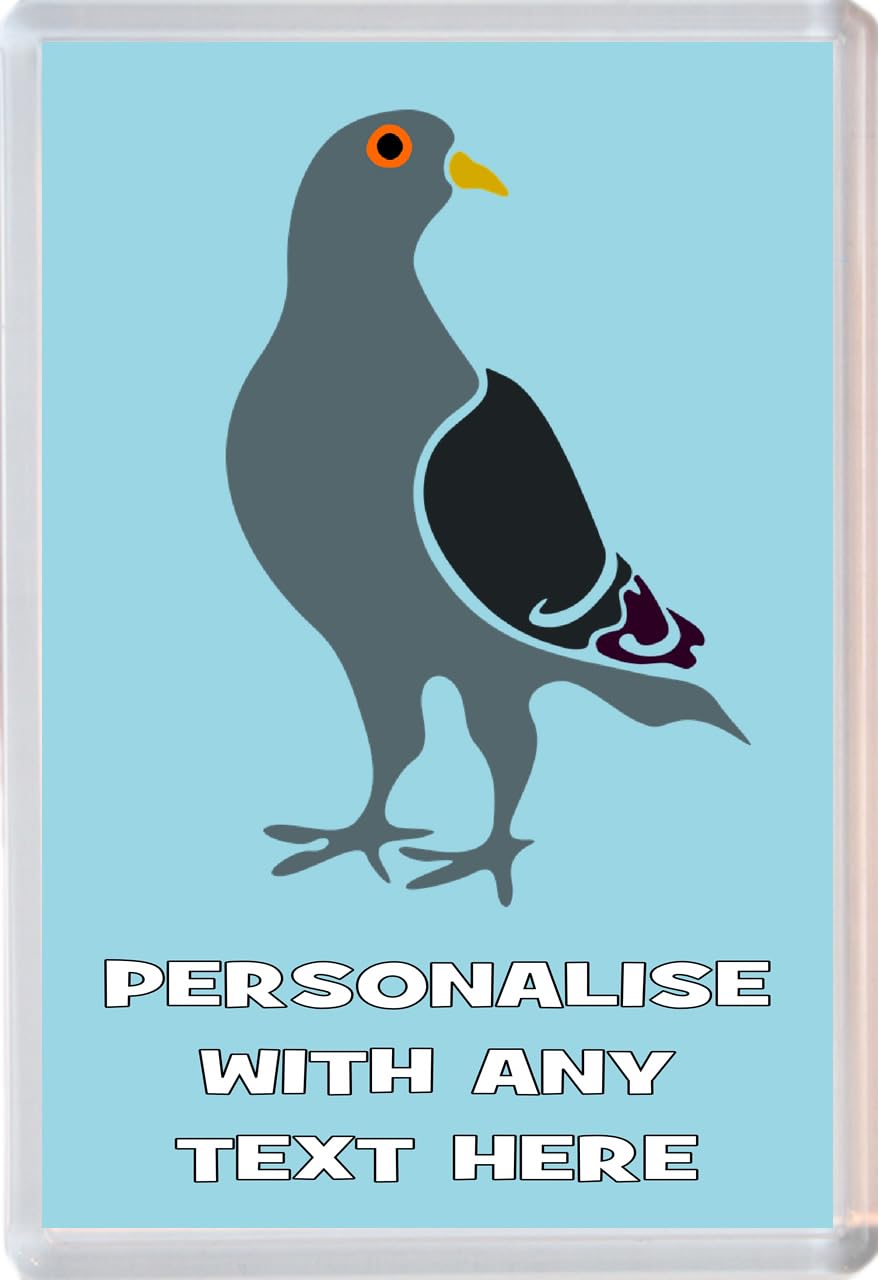 Personalised Pigeon 96 x 67mm Jumbo Fridge Magnet - Any Text/Name