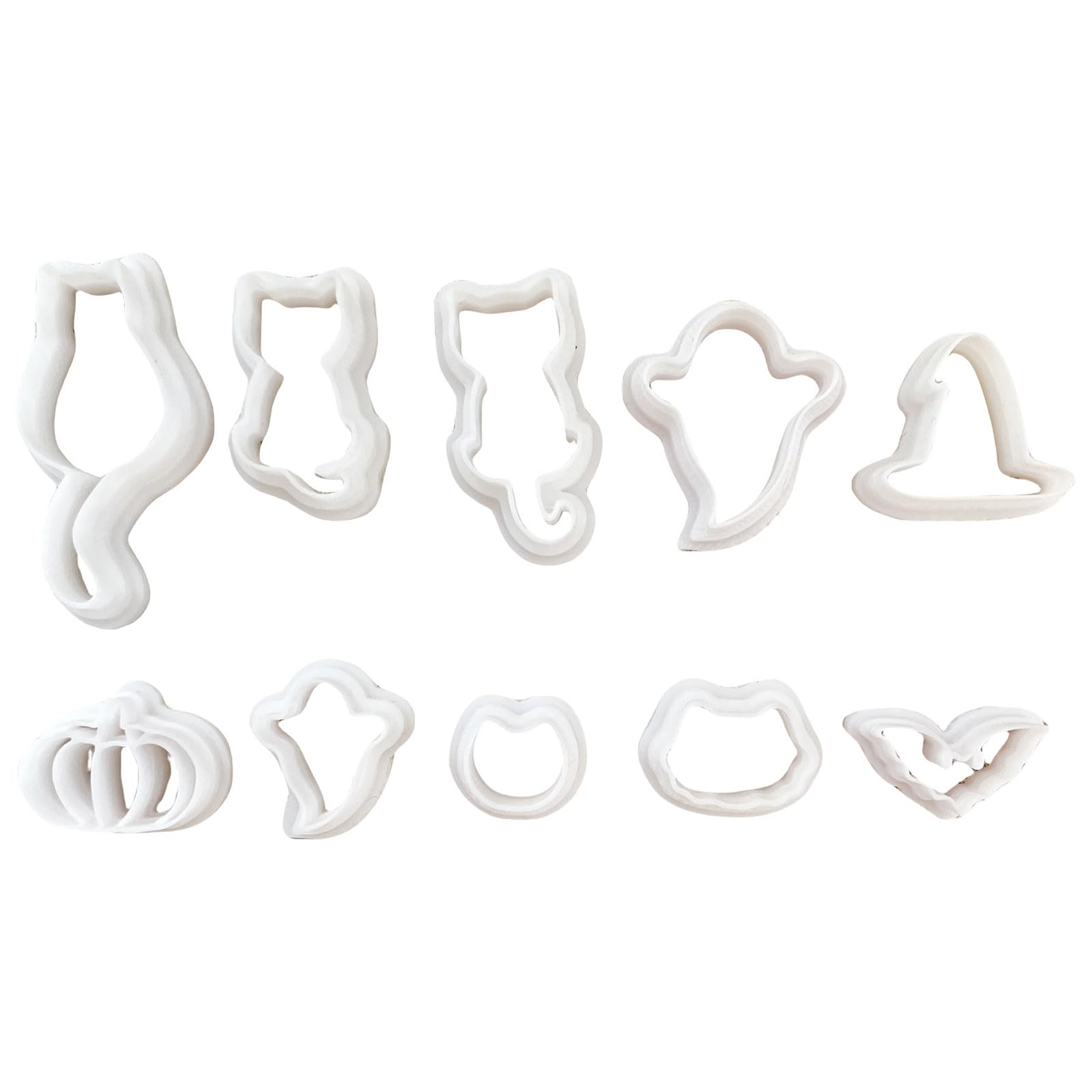 Linvimia 10 Pieces Halloween Series Clay Earrings Cutter Pumpkins Clay Cutter Pottery Tool Cutting Molds for Making Earrings