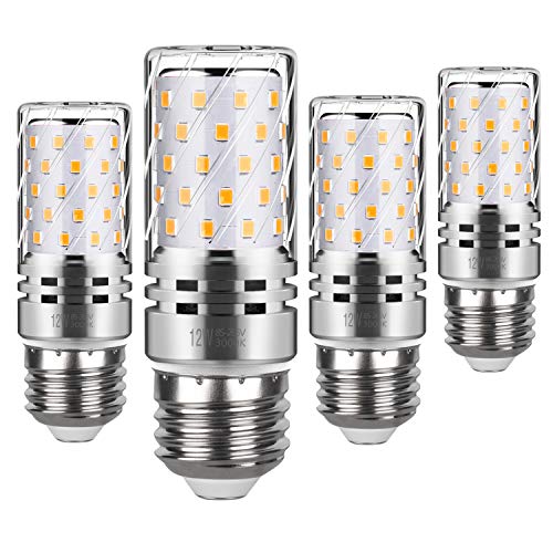 Tebio LED maíz bombillas, E27, 12W, 100W bombilla incandescente equivalente, candelabro LED bombillas, 3000K Blanco Cálido, 1200 lm, no regulable (4 Packs)