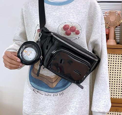 Elallin Ita Bag Crossbody Chest Pack Shoulder Sling Bag with Button Organizer for Badge Pins Display Men Women2