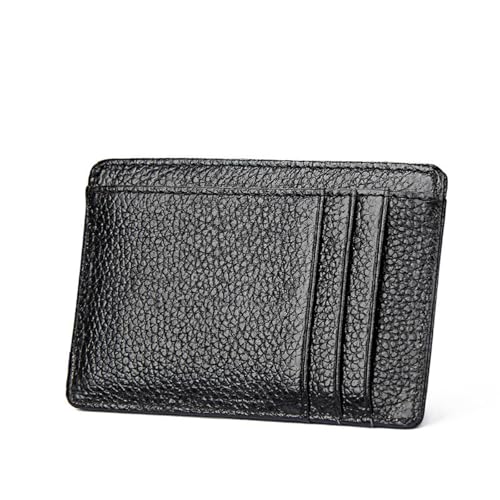 Fashion Wallet Bus Card Holder Credit Card Anti-Magnetic Card Holder Retro Wallet(Black)