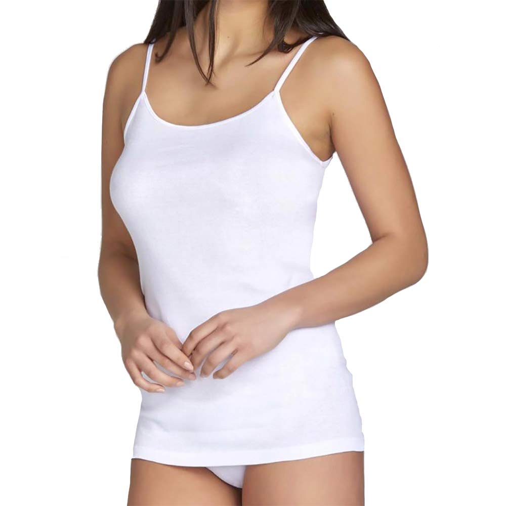 ANTONELLA (3pz) Top 100% Cotone Liscio con bretellina Sottile