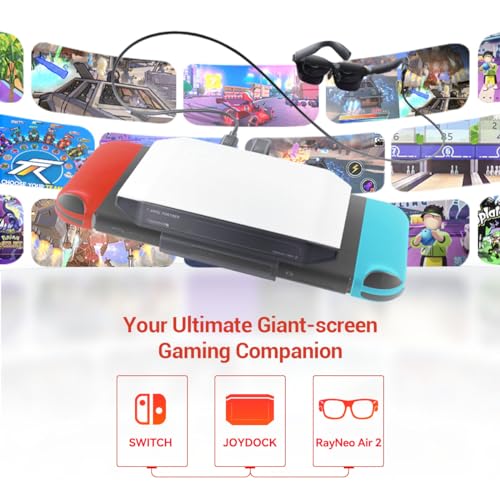 Image of RayNeo Air 3s Pro AR Glasses & JoyDock Bundle - 201'' 1200 Nits 120Hz HueView 2.0 Video Display Glasses