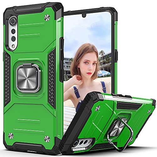 Aymecl Compatible For Lg Velvet 5G Case Lg Velvet 5G Uw Case,Military Grade Shockproof Protective Case,With Kickstand,For Lg Velvet 5G-Green #TOP5