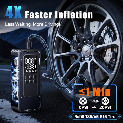 7800mAh Tire Inflator Portable Air Compressor