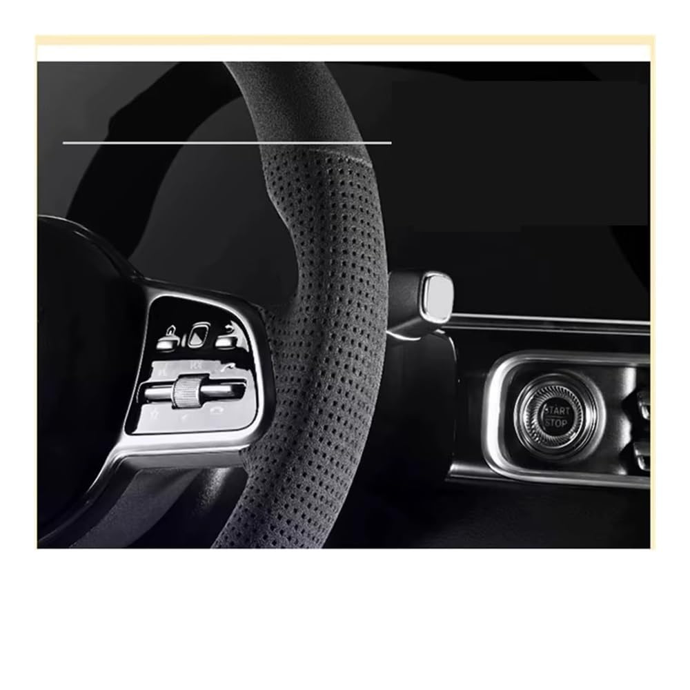 Funda Protectora Volante para Volante de Coche para Focus ST 3 RS | Funda para volante de coche para Focus ST 3 RS 2005-2012, de gamuza y fibra de carbono, de PU.