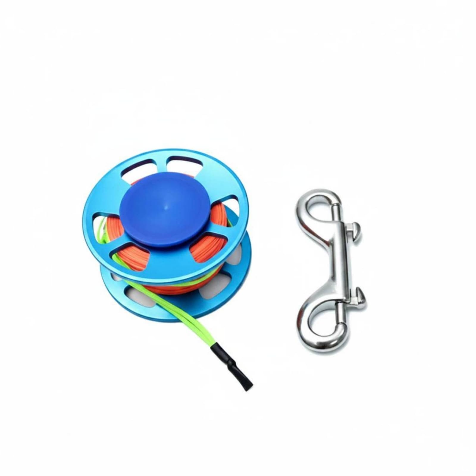 Fishing Reel Mulinello Bobina Subacquea Spool Caricabobina in Alluminio con Nucleo Rimovibile E Moschettone a Doppia Estremità in Acciaio per, color to 2, 30 Metri
