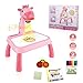 Tlater Zeichenbretter Malbrett, Kinder Learning zeichentisch Doodle Board mit Smart Projector mit Unterhaltungs Musik Trace und Draw Projektor Spielzeug Kinder Zeichnung Projektor Tisch (Rosa)