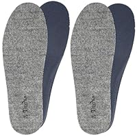 2 Pair-Merino Wool Insoles for Men Thick Memory Foam Work Shoes Inserts Cushion Comfort Fur Fleece Warm Sheepskin Insoles for Winter Snow Boots Slippers Sports Dress Shoes Grey EU43/US10