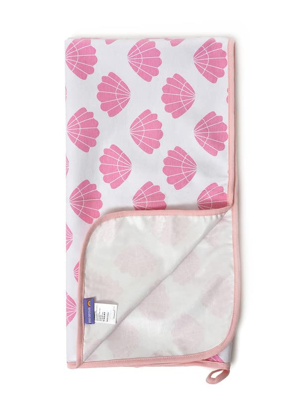 Mi Arcus Printed Water-Resistant Mattress Protector with TPU Lamination, for New Born Baby Boys Girls 0-24 Months, Pink, 90x85 cm-image-23