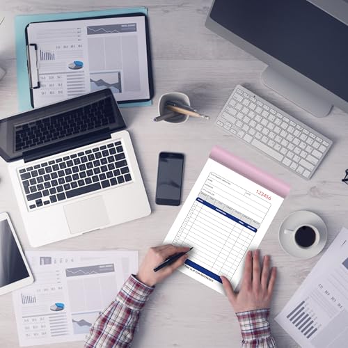 large receipt book5-716 x 8-716 inchescarbonless paper2-part duplicate copy sales orderformwhitecanarypink50 sets per book