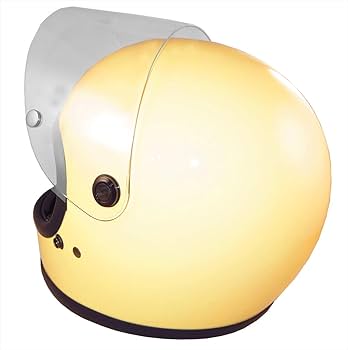 アイボリーホワイト フルフェイスヘルメット マイク付き バイクヘルメット Mサイズ 白 ホワイト ビンテージ フルフェース