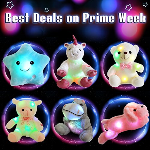 Bstaofy 18'' LED Puppy Light up Dog Stuffed Animal Creative Night Light Glow Soft Plush Toy Gifts for Kids on Christmas Birthday