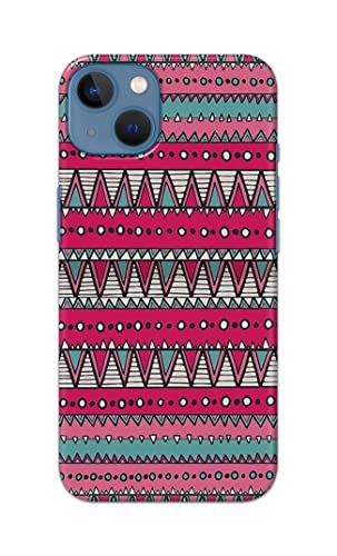 Image of Printed Hard Back Cover Case for Apple iPhone 13 Back Cover (Geometric Vintage Pattern) -1803
