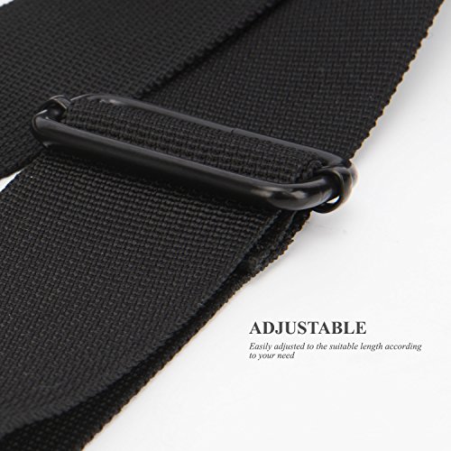 BRINCH Adjustable Thick Soft Universal Replacement Shoulder Strap for Laptop Case Computer Bag Luggage Duffel Messenger Bag (Long, Black)