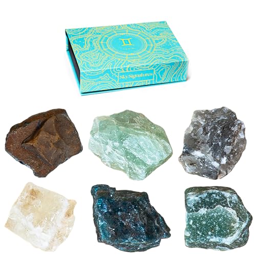 Juego de piedras curativas para el signo del zodiaco, 6 piedras