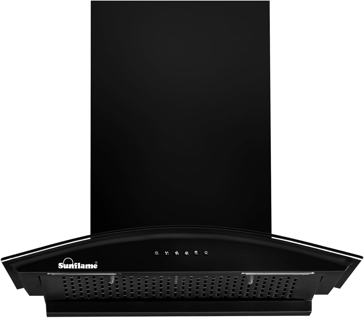 Sunflame Lamia 60 FL HAC Filterless Auto-Clean Kitchen Chimney| 60 cm | 1200 m³/h High Suction | Push Button Control| 1-Year Comprehensive and 5-Year Motor Coverage