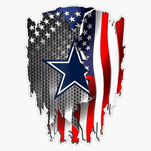 Dallas Fan Cow.Boys America Flag Gift Tank Top Sticker Bumper Sticker Vinyl Decal 5