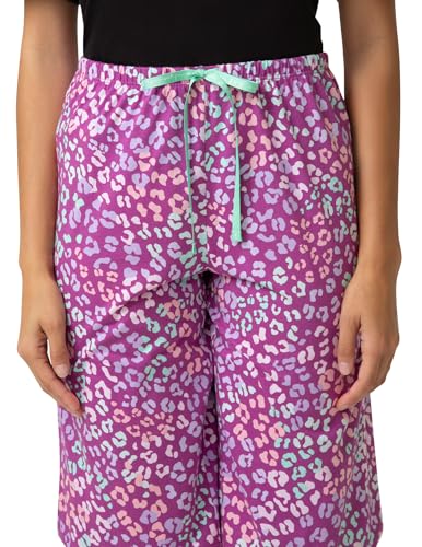 Image of HUE Women's Summer Vacation Pajama Separates, Soft, Whimsical Print Pjs with Tropical Beach Themes, Flip Flops, Cocktails