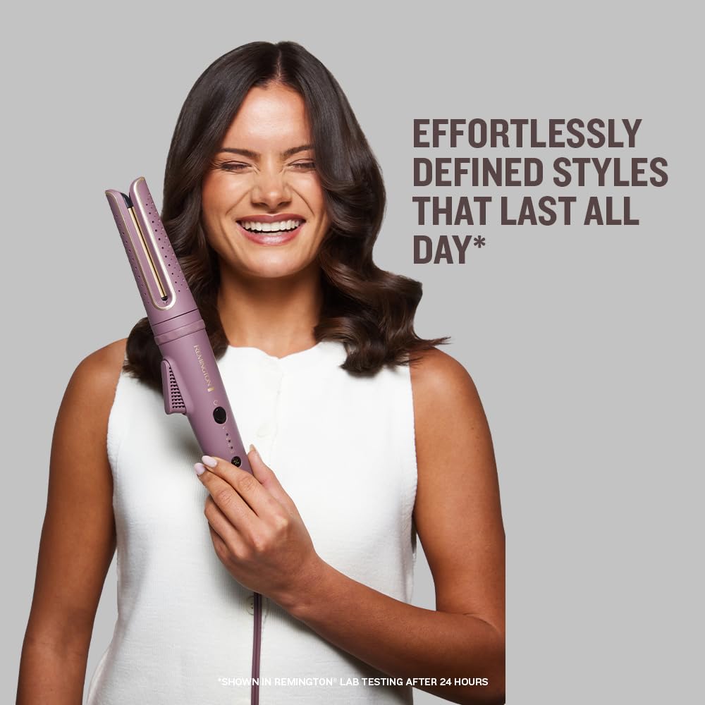 Remington Lokówka AIRvive z technologią jonową, powłoka ceramiczna z mikroodżywką, obracający się korpus, wyświetlacz LED, regulowana temperatura 160-210°C, CI8930