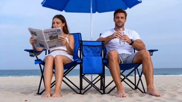 Amazon.com : KOTEK Double Camping Chair, Folding Camp Chair with