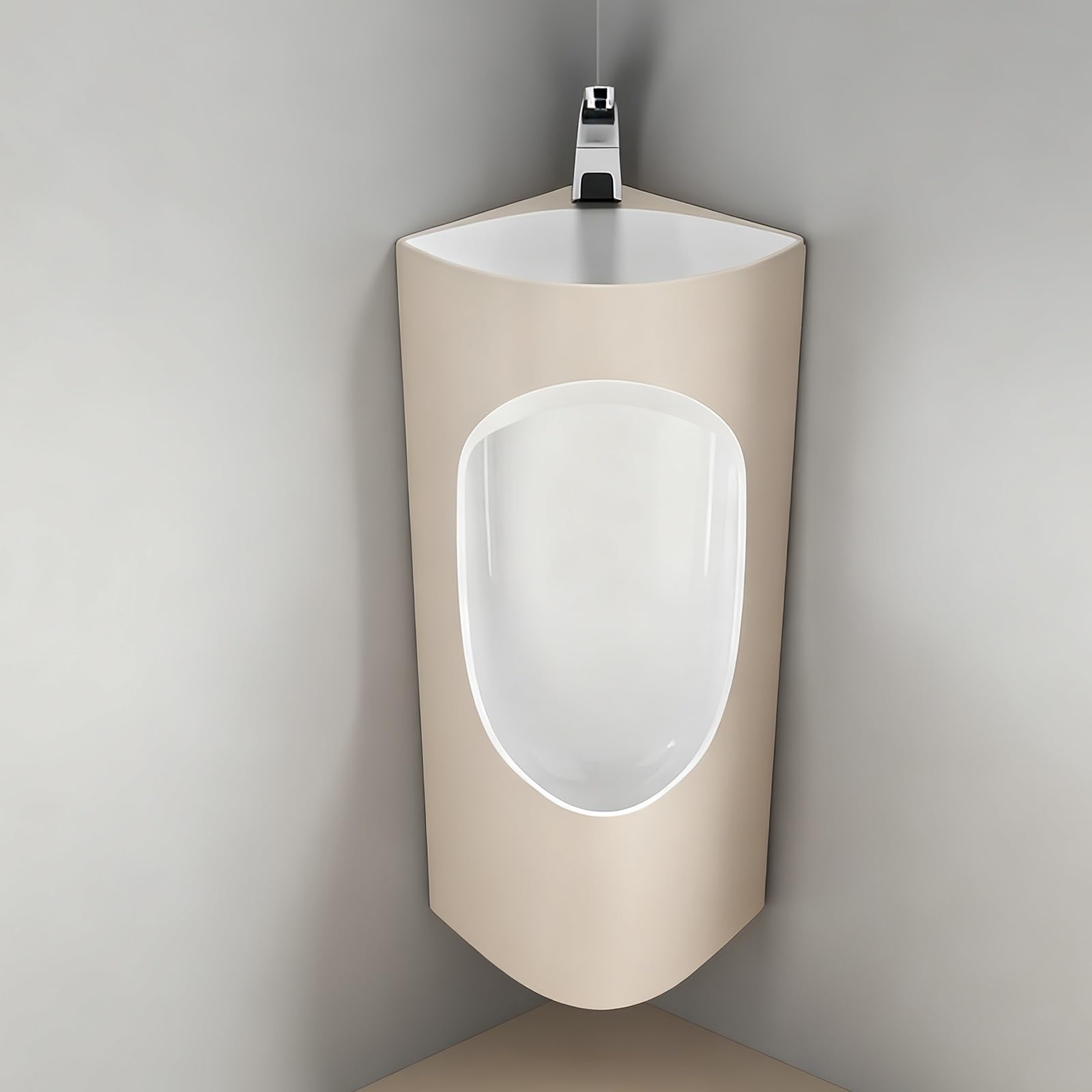 Inodoro con sensor de pared con grifo, diseño que ahorra espacio, cerámica resistente al olor, ideal para uso doméstico y comercial, solución de higiene eficiente