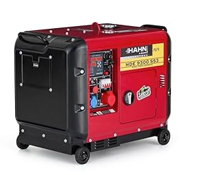 Hahn & Sohn HDE 9300SS3 Diesel Stromerzeuger - 9.3 kVA max. Leistung | E-Start, AVR, Stromgenerator für Baustelle, Haus, Garten, 70 dB - Notstromaggregat, Dieselgenerator, 230V