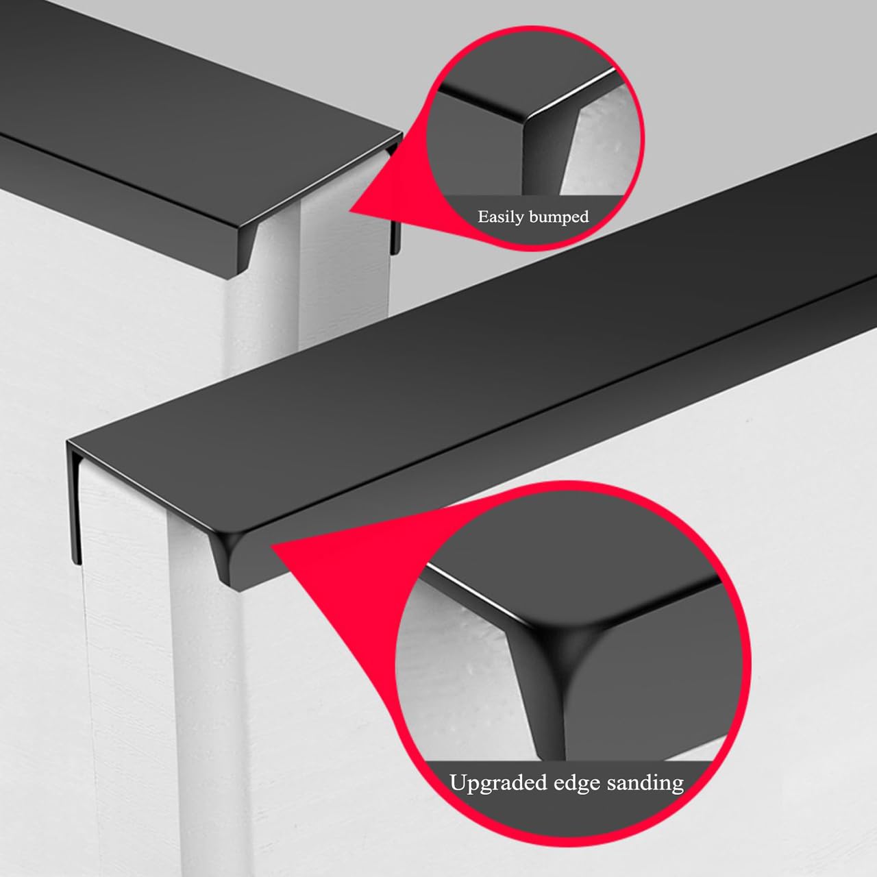 Tiradores Ocultos Aleación de Aluminio Manijas Para Muebles Armarios Cajones Tiradores Cocina Manijas Pomos de Puerta 2 Piezas (Oro Cepillado,Length 1200mm)
