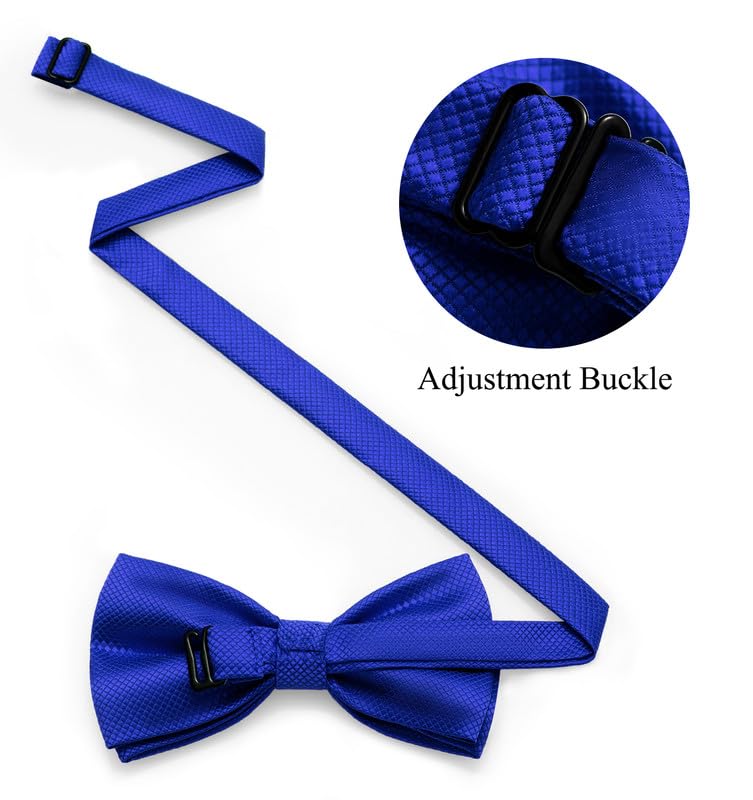 Image of MAGE MALE Men's Classic Solid Pre-tied Bow Tie for Wedding,Formal Tuxedo Adjustable Neck Bowtie