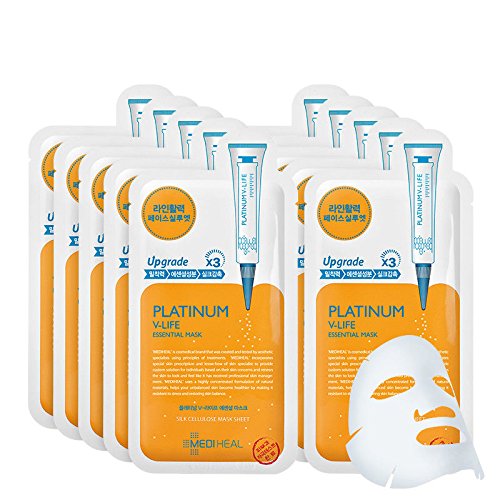 [MEDIHEAL] Platinum V-Life Essential Mask (Platinum V-Life Máscara esencial) 10EA Cover