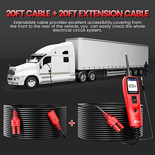 Autel® Powerscan PS100 Power Circuit Probe Tester, Automotive 12V 24V Electrical Car System Diagnostic Circuit Tester, AC DC Resistance Voltage, Short Finder, Continuity/Probe/Signal Test - Image 6