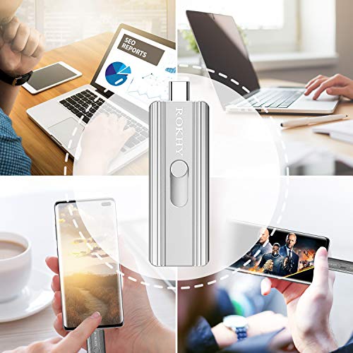 Image of 500GB Extreme Portable Mini External SSD USB Type C 2 in 1 Solid State Flash Drive Up to 550MB /s NAND Flash for Android Smartphone Computer, MacBook, Chromebook Pixel - 500GB