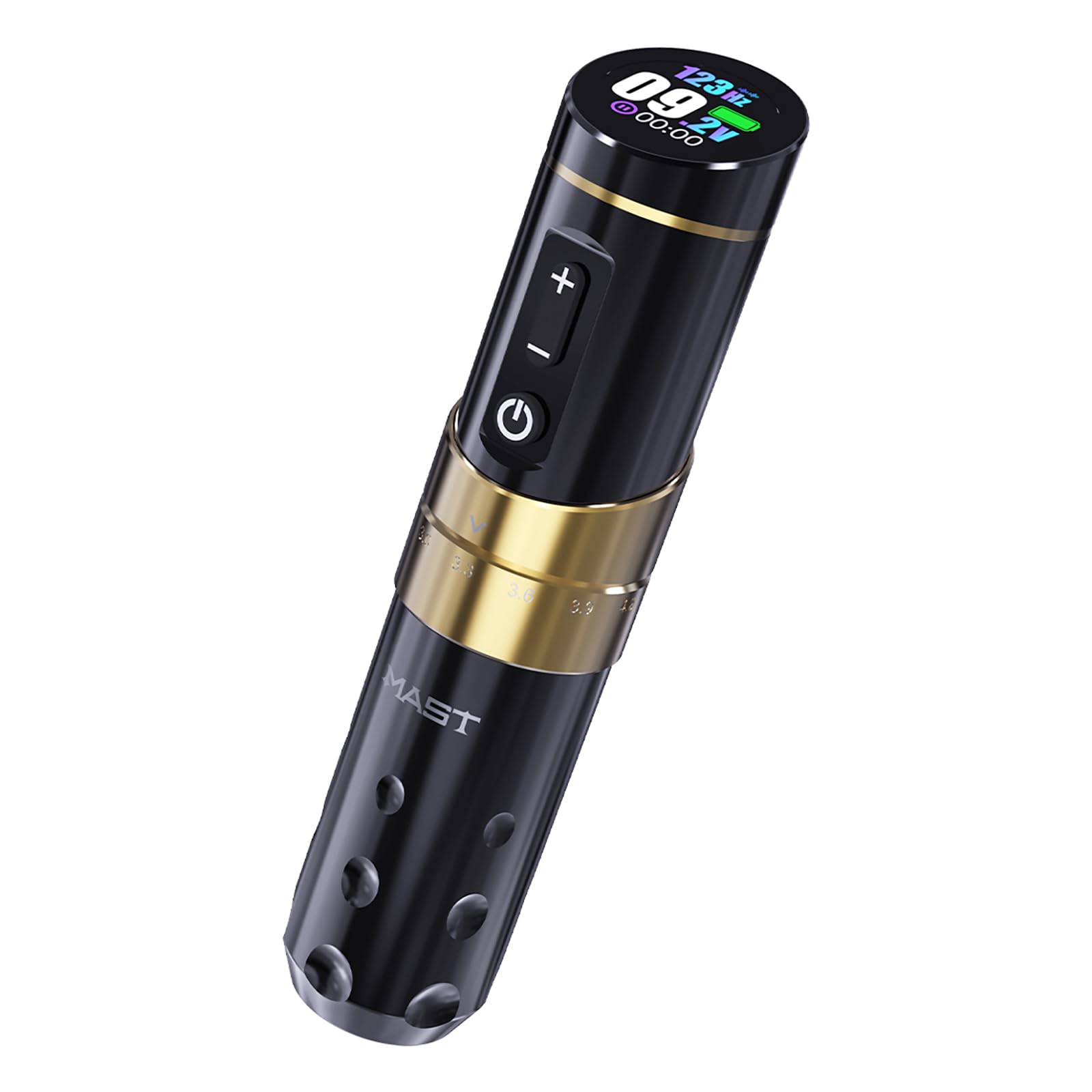 Mast Flip3 Wireless Tattoo Machine Gun Rotary Tattoo Cartridges Pen with 7Adjustable Strokes 2.4mm - 4.2mm with 1800mAh Battery Power Supply for Beginners and Tattoo Artist