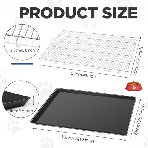Dog Crate Divider Panel and Dog Crate Tray Set 41 inch Replacement Floor Grid Dog Crate Divider Dog Potty Tray Elevated Floor Grid for Dog Crate Pet Cages Home Dog Crate Divider Panel and Dog Crate Tray Set 41 inch Replacement Floor Grid Dog Crate Divider Dog Potty Tray Elevated Floor Grid for Dog Crate Pet Cages Home