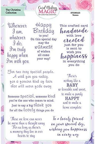 Card Making Magic A5 Stamp Set Verses Set of 8 by Christina Griffiths